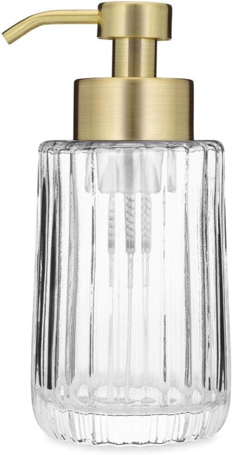 Fluted glass soap dispenser